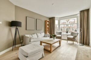 Living room with Scandinavian style interior